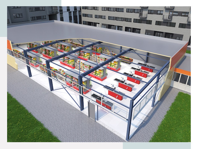 Строительство магазинов в Мыски от 609 руб. за м²