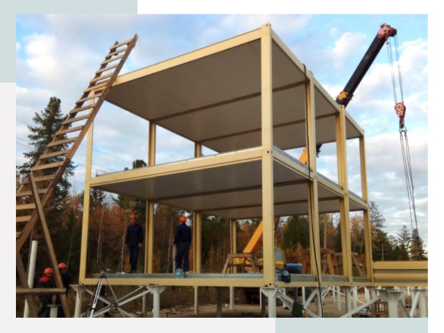 Строительство модульных здания Мыски