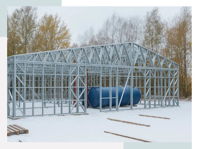 Металлические ангары в Мысках