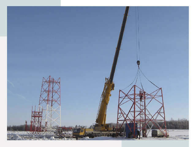 Монтаж вышек связи в Мысках