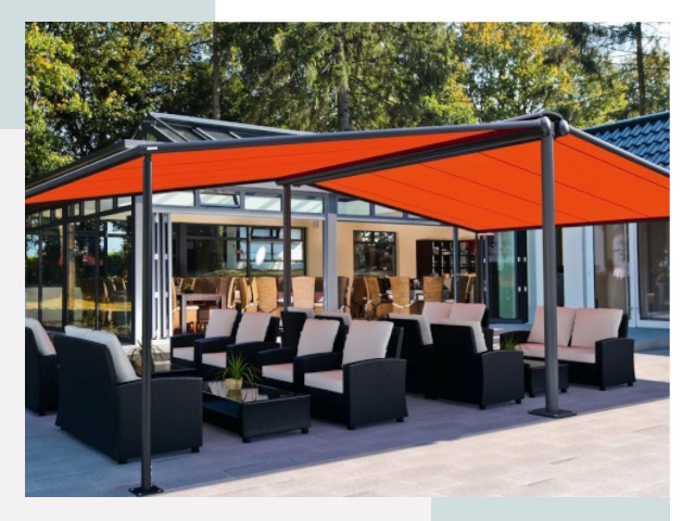 Навесы для кафе и ресторанов в Мысках