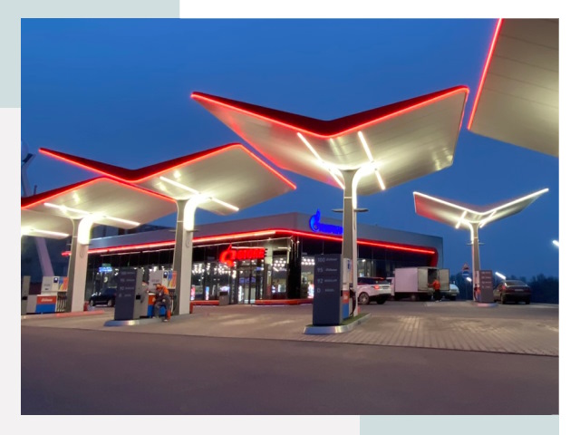 Навесы для АЗС в Мысках