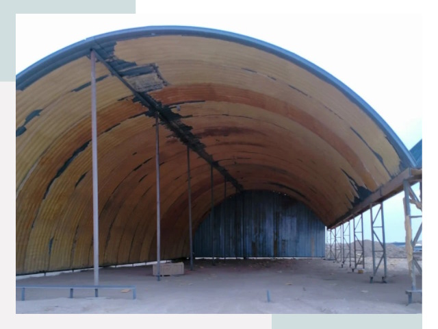 Реконструкция ангаров в Мысках