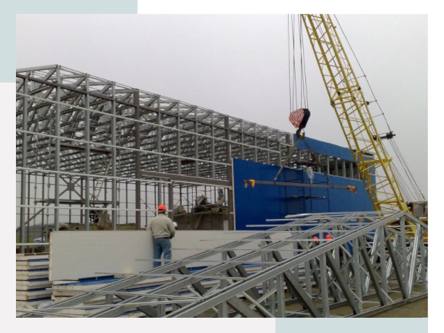 Монтаж ангаров в Мысках